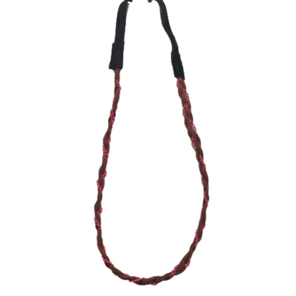 Headband Brown and pink braided chain
